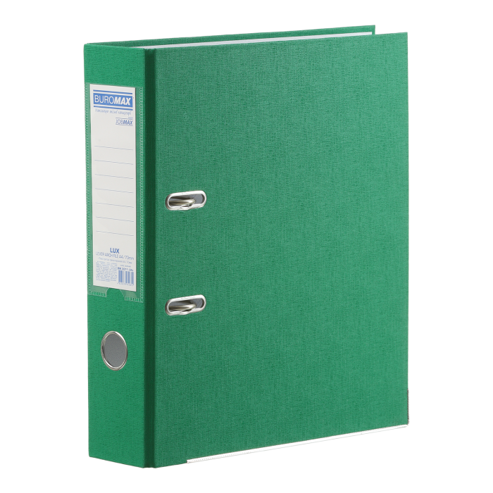 Регистратор Lux Jobmax А4 70мм (зеленый), одностороннее покрытие bm.3011-04c