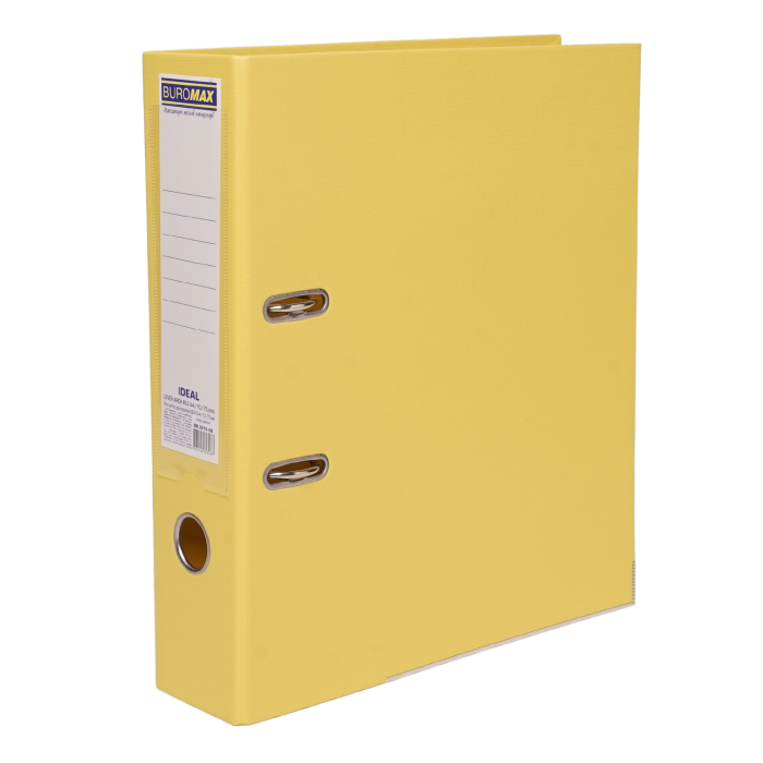 Папка-реєстратор А4, 75мм, жовтий Ideal