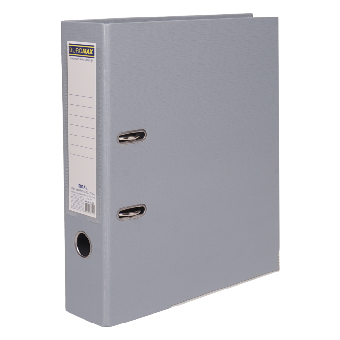 Папка-реєстратор А4, 75мм, сірий Ideal