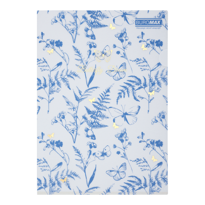 Папка-уголок, матовая Arabeski А4 (голубой)