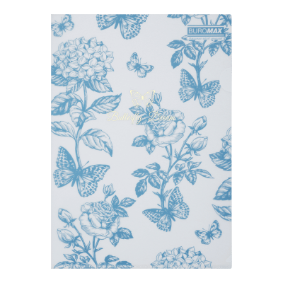 Папка-уголок, матовая Arabeski А4 (сине-серый)