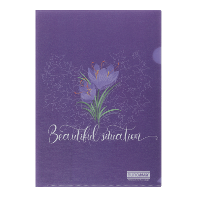 Папка-куточок, матова Arabeski А4 (фіолетовий)