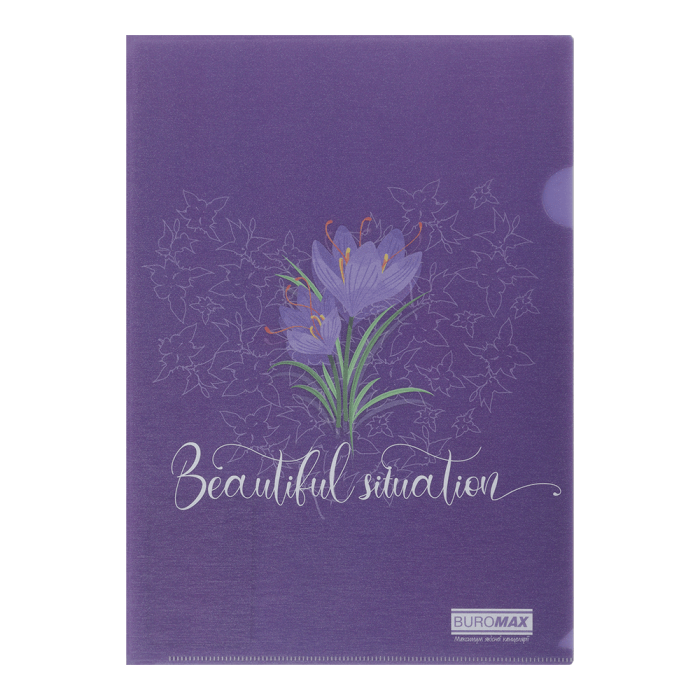 Папка-уголок, матовая Arabeski А4 (фиолетовый)
