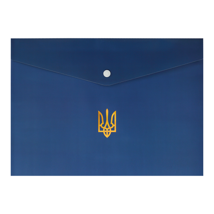 Папка-конверт на кнопці А4 Ukraine (темно-синій)