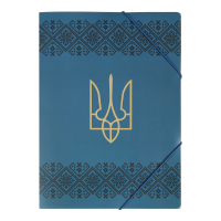 Папка на гумках А4 Ukraine Decor вишиванка (синий)