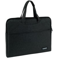 Сумка для документів текстильна А4, 1 відділення (темно-сіра)