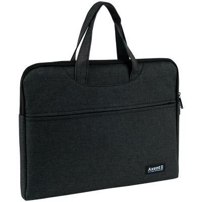 Сумка для документів текстильна А4, 1 відділення (темно-сіра)