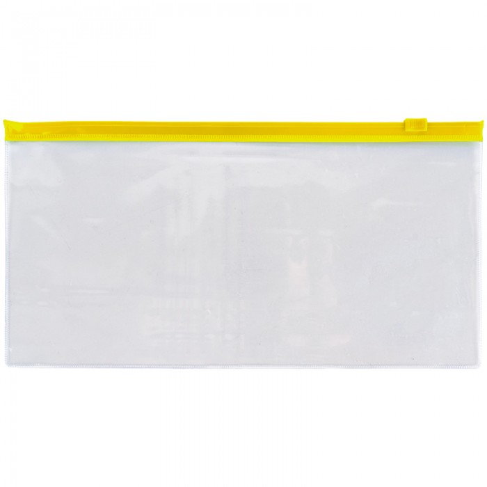Папка-конверт на блискавці zip-lock DL (жовтий) 