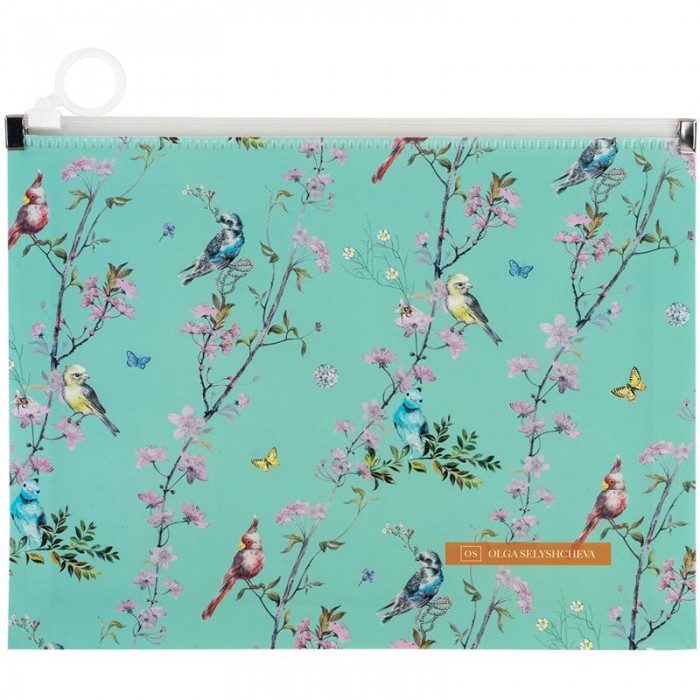 Папка-конверт на блискавці zip-lock А5+ Olga Selyshcheva, Spring