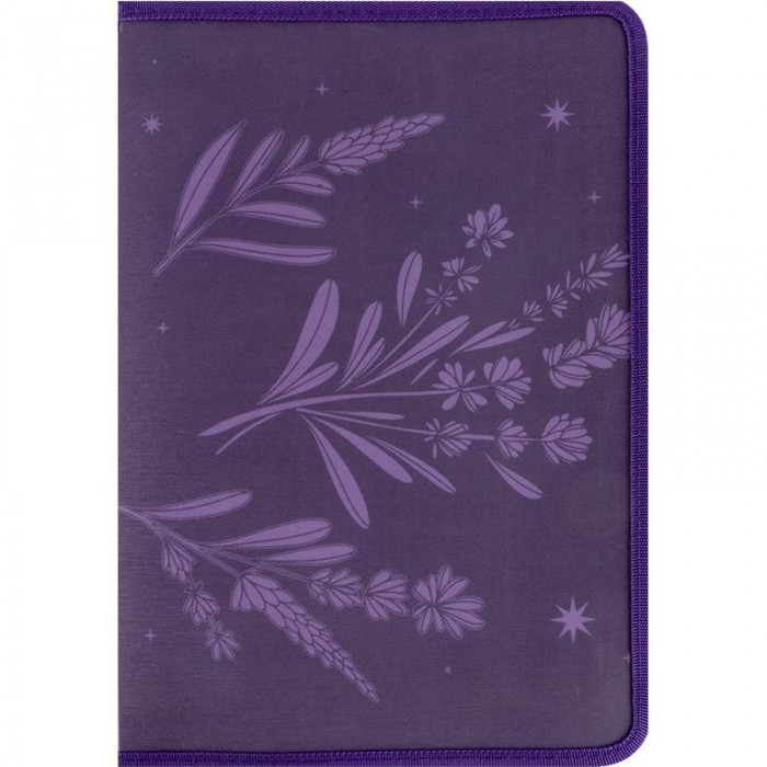 Папка об'ємна на блискавці А4+ Lavender-1