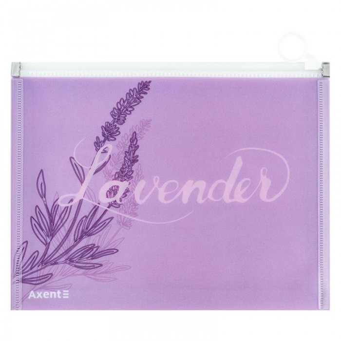 Папка-конверт на блискавці zip-lock А5+ Lavender-1