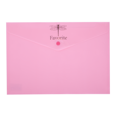 Папка-конверт на кнопці А4 Favorite Pastel (рожевий) BM.3953-10