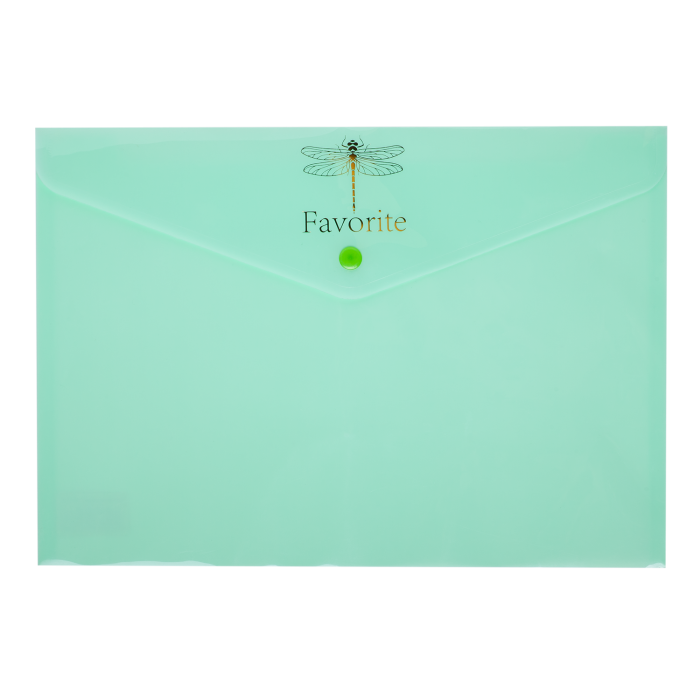 Папка-конверт на кнопці А4 Favorite Pastel (м'ятний) BM.3953-38