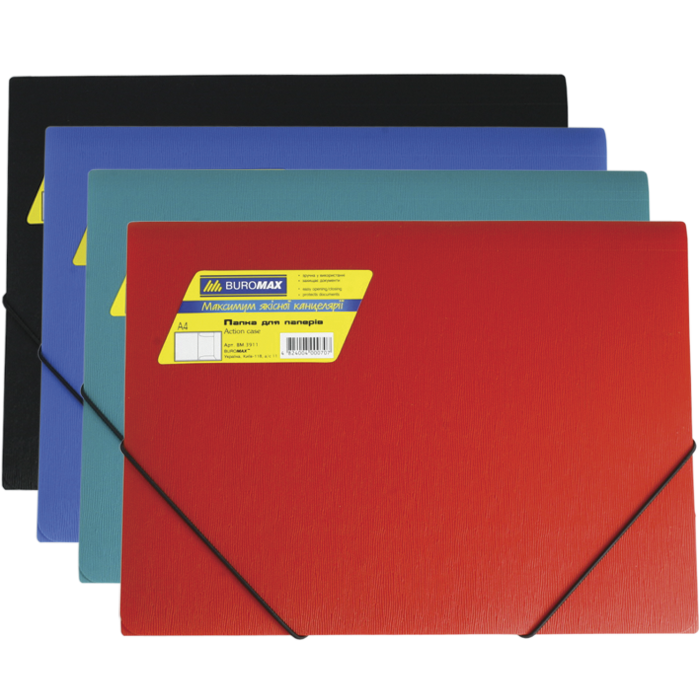 Папка на гумках А4 Jobmax (асорті) bm.3911-99