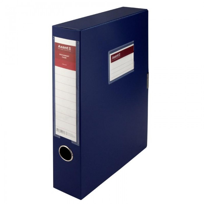 Папка-коробка на липучці, 60мм. А4 (синій) 1760-02-A