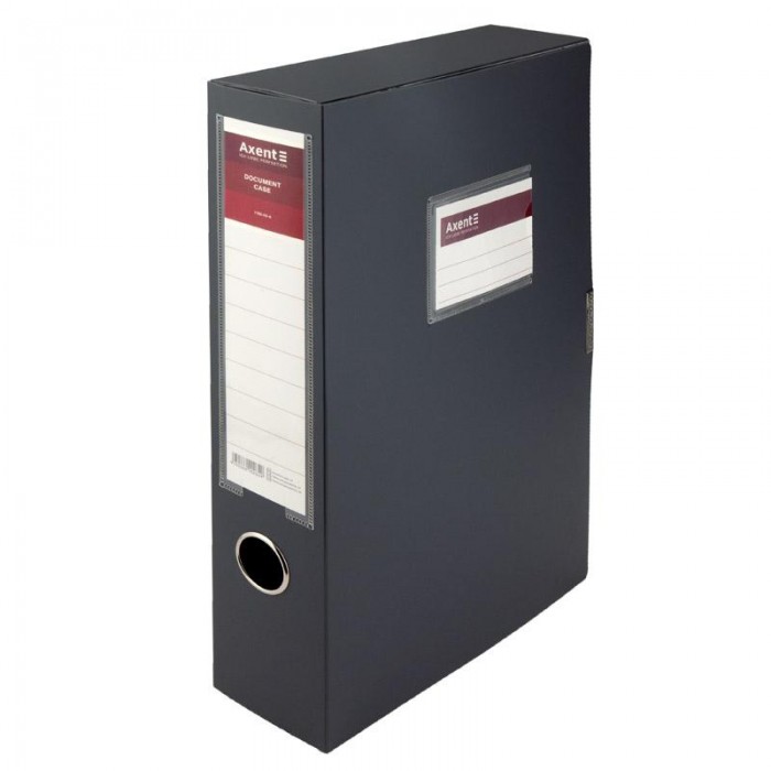 Папка-коробка на липучці, 60мм. А4 (сірий) 1760-03-A