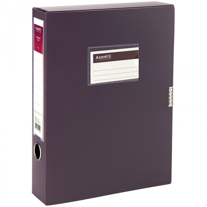 Папка-коробка на липучці, 60мм. А4 (сливовий) 1760-11-a