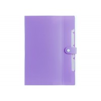 Папка на 6 відділень А4, на кнопці з розширенням (лавандова)