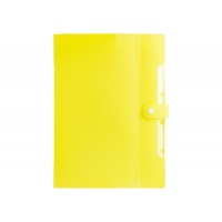 Папка на 6 відділень А4, на кнопці з розширенням (світло-лимонна)