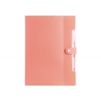 Папка на 6 відділень А4, на кнопці з розширенням (рожева)