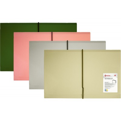 Папка з розширенням на 6 відділень А5, на гумці (асорті)