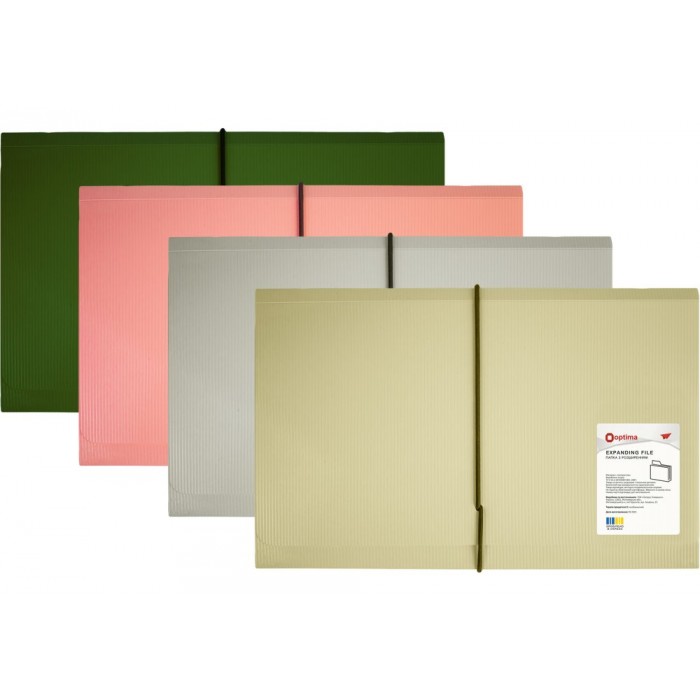 Папка з розширенням на 6 відділень А5, на гумці (асорті)