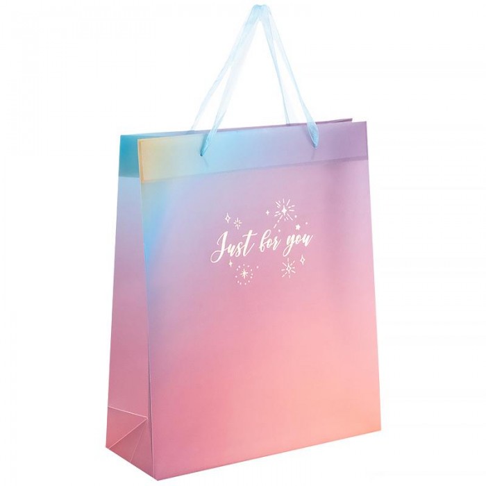 Пакет пластиковый подарочный 32х27x8.5см Just for you-2