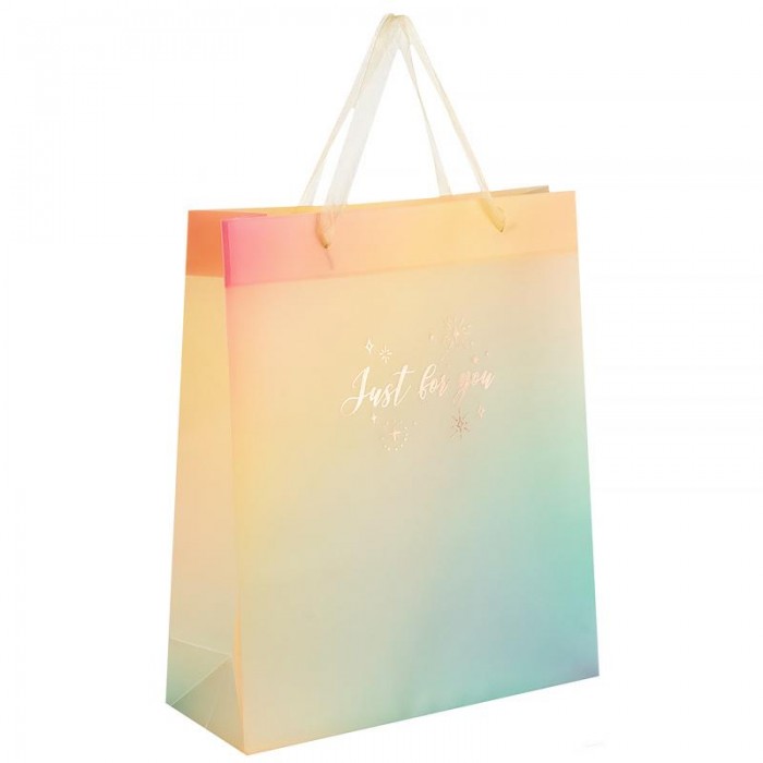 Пакет пластиковый подарочный 32х27x8.5см Just for you-4
