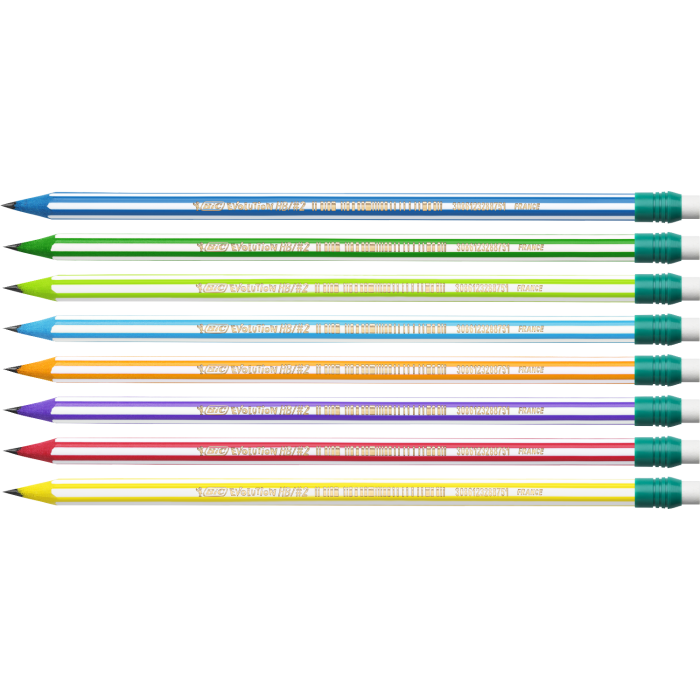 Олівець Evolution Stripes з гумкою