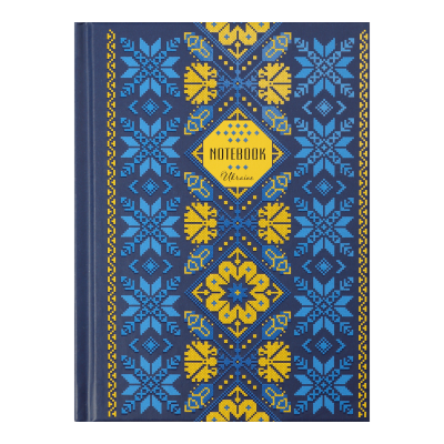 Книга записна Ethno А6, 64 аркуша (клітинка) синій