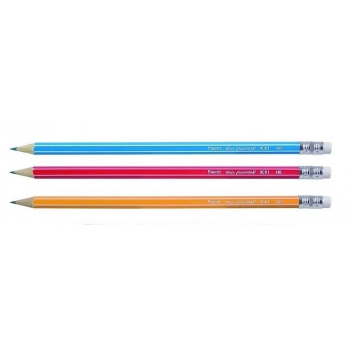 Олівець графітний з гумкою НВ  9001/100-A
