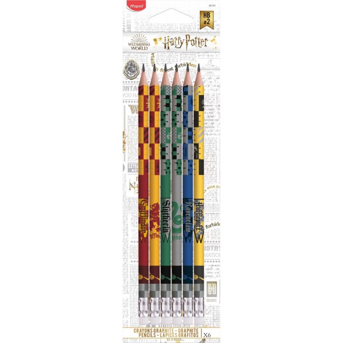 Олівець графітний з гумкою Harry Potter НВ (6шт)	