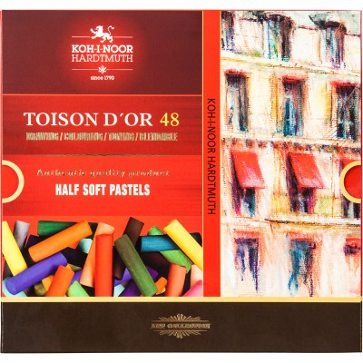Мелки-пастель TOISON D'OR 1/2 (половинки) 48 цветов