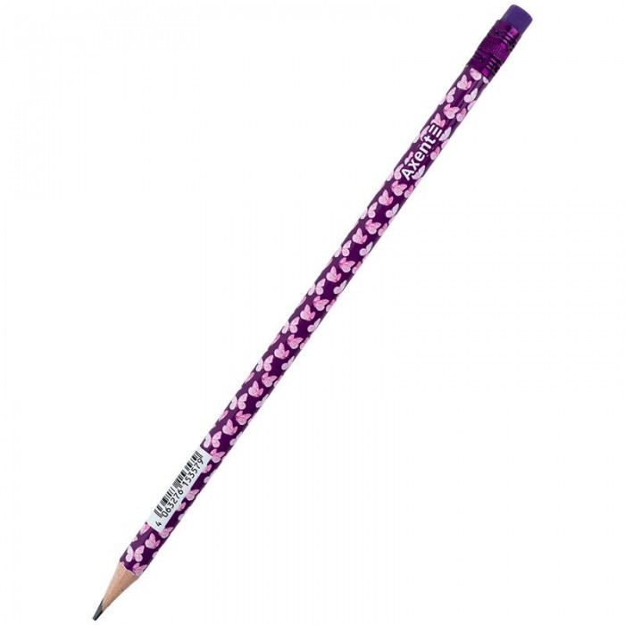 Карандаш графитный с ластиком НВ Butterly