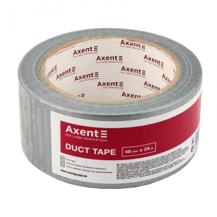 Скотч пакувальний армований, срібний 25м. 3048-a