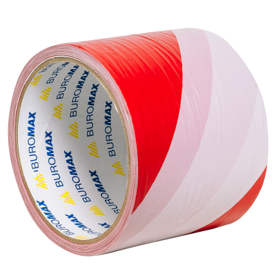 Лента сигнальная (красно-белая) 72ммх50м BM.7560