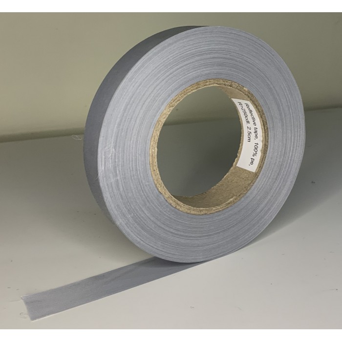 Світловідбиваюча стрічка  5см,  R>250, срібна, 100м. 