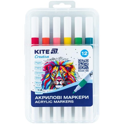 Маркеры акриловые Creative (12шт) 