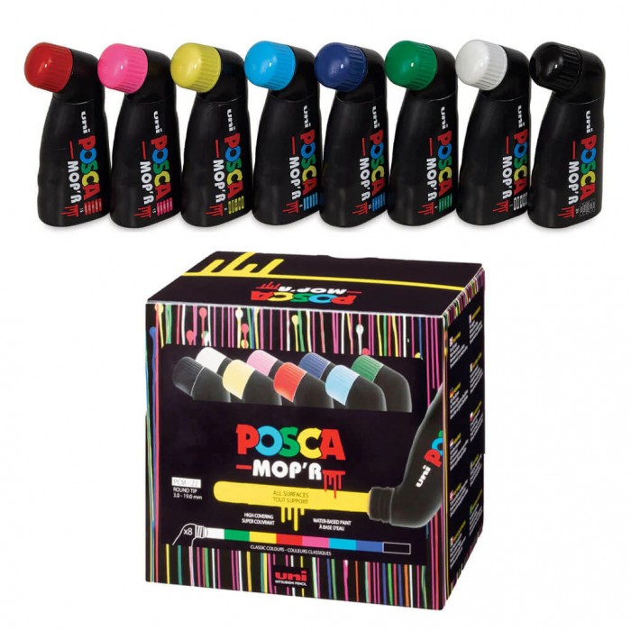 Набір маркерів Uni POSCA Dark 3-19мм (8кол.)