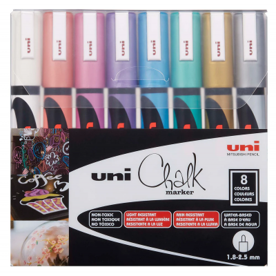 Набір маркерів Uni POSCA Metallic Color 1,8-2,5мм (8кол.)