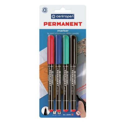 Набір перманентних маркерів 1мм (4 кольори) 2846/4/BL