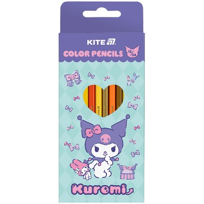 Карандаши цветные двусторонние (24 цвета) Kuromi