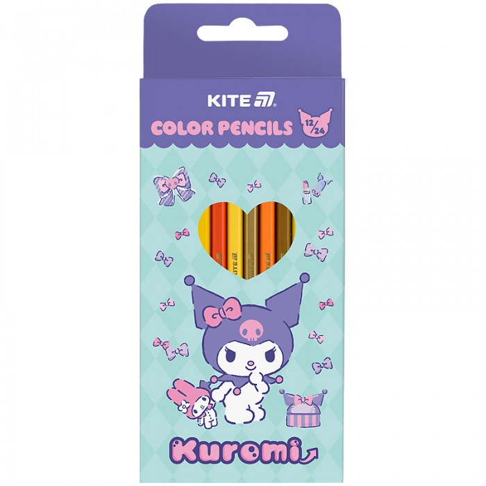 Олівці кольорові двосторонні (24 кольори) Kuromi