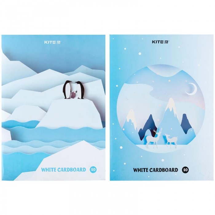 Картон білий односторонній Kite А4 (10 аркушів)