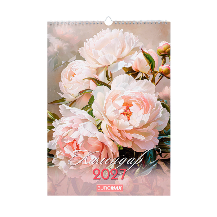 Календар настінний А3, 2027р., Flowers