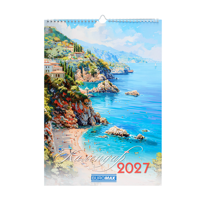 Календар настінний А3, 2027р., Seascapes