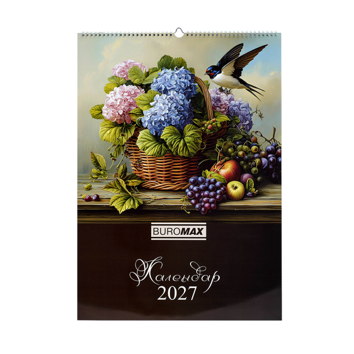 Календар настінний А2, 2027р., Flowers and birds