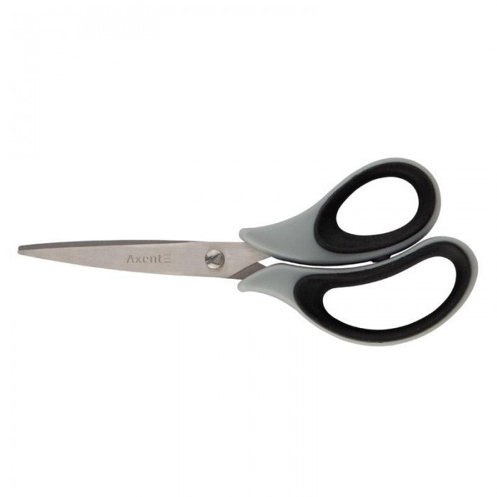 Ножиці офісні Duoton Soft (16,5 см) сіро-чорні 6101-01-A