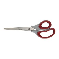 Ножиці офісні Duoton Soft  (21см) сіро-червоні 6102-06-A