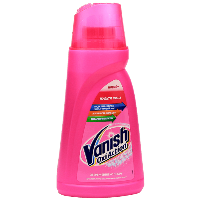 Плямовивідник Vanish Oxi Action Інтелект Plus Pink 1000мл